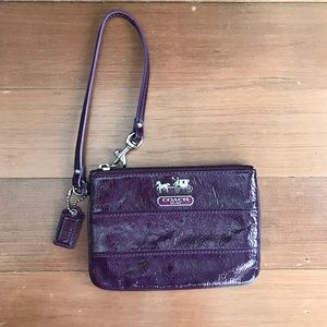 Coach leather wristlet